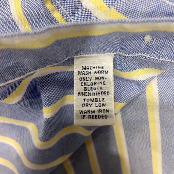 Ralph Lauren Blue & Yellow Striped Collard Classic Fit Button Down Men's 2x Big - Picture 3 of 11